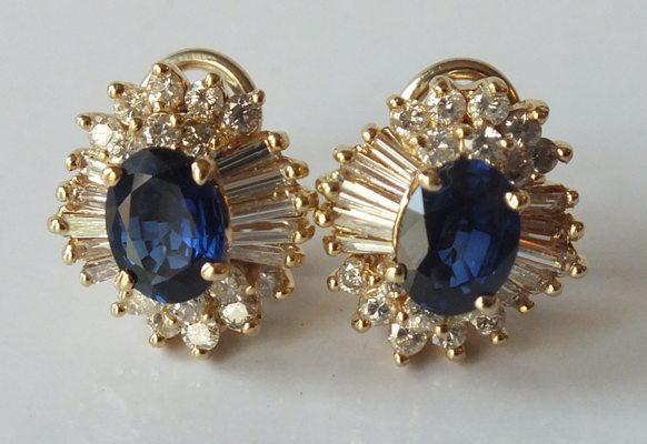 Diamond and Sapphire Earrings