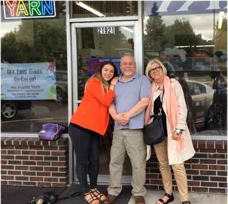 Together with Debbie Bliss and her daughter.