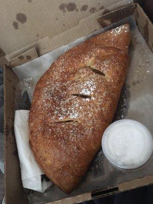 Asplr calzone. Sooo good w icing