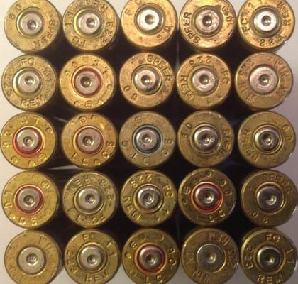 223/5.56 mixed commercial and Military Once Fired reloading Brass