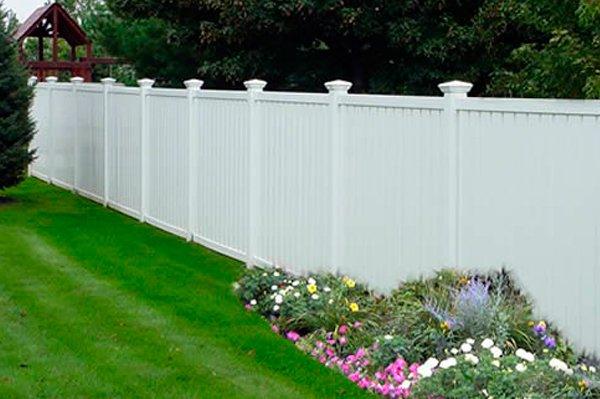 Basic white 6' high privacy PVC