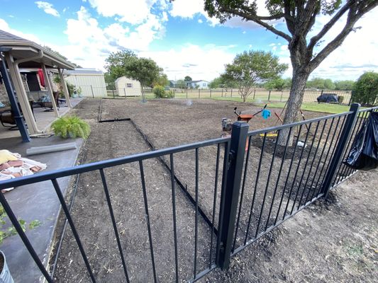 Pathway and sod in the works