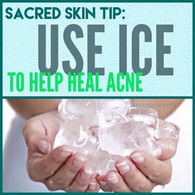 ICE a blemish! It helps bring down inflammation & soothe redness helping make your imperfections less noticeable.