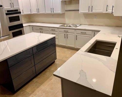 Custom countertops fabrication and installation.