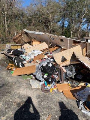 My camper and belongings at Kenda yard as they left them.