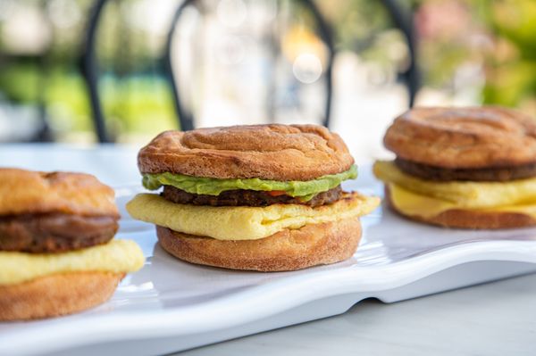 Gluten-free and vegan breakfast sandwiches - original, spicy and maple available!