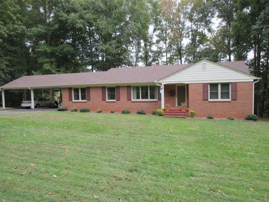 Great location in Mocksville .  3 bedroom 2 bath home with beautiful hardwood floors and full basement  located on 1.63 acres...