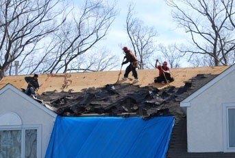 Tear off roofing