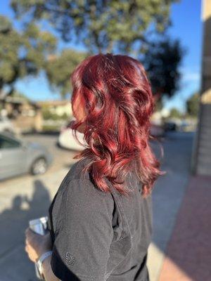 Red full balayage