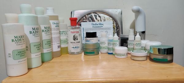 Skin care products that I use on my clients.