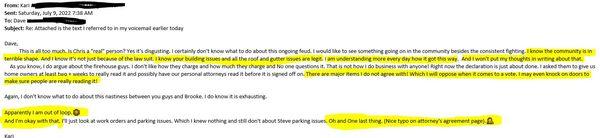 Yes this Board member admits my buidling issues are legit yet the association sued me?? I am confused as is my community that has no clue