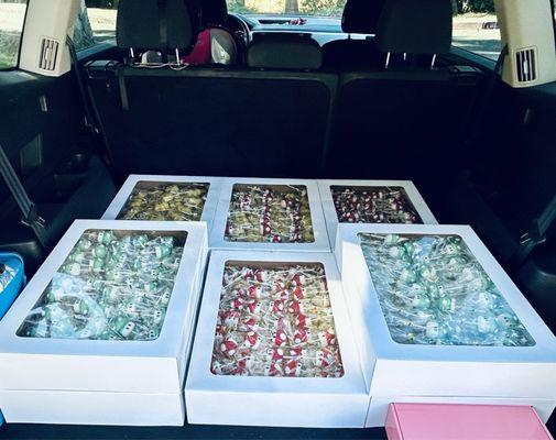 750 custom cake pops for a large movie gathering for Mario Cart.  Also, they were delicious!