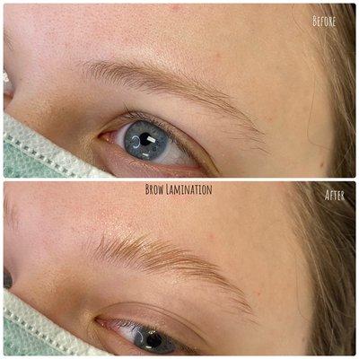 Brow Lamination 
Before & After