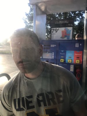 Our Uber Driver Filling Up!