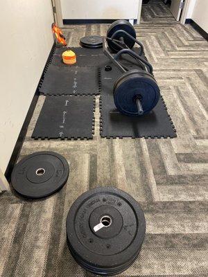 Fitness assessment equipment at the Hiram Army Career Office.