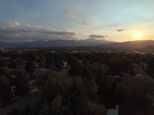 Beautiful sunset in Colorado Springs