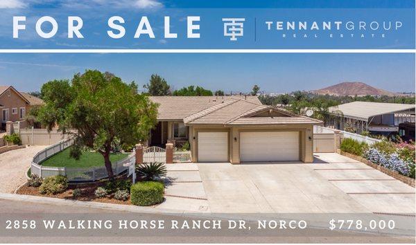 Horse property for sale in Norco.