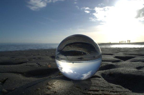 A crystal ball at the beach