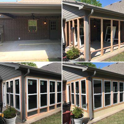 Enclosing a patio with expert craftsmanship and energy efficient windows