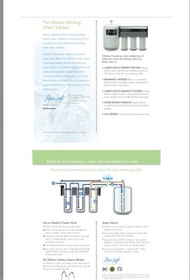 The ultra pure drinking water system.