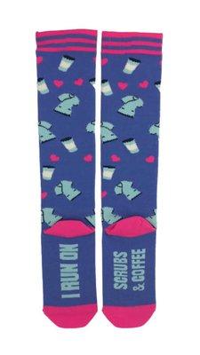 I run on Scrubs & Coffee compression socks! Many more sock designs also!