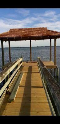 Handrails on dock