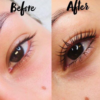 Lash Lift before/after                      Last up to 8wks