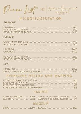 Price List