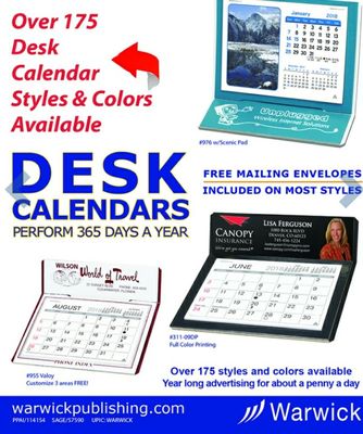 Did you know most people look at a calendar at least 1-10x a day?.. what a GREAT place to have YOUR Co. Logo and contact info!!