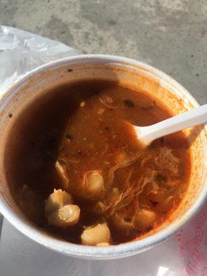 Red chile pork posole!