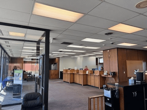 Interior of MEMBERS1st Community Credit Union in Eldora, Iowa