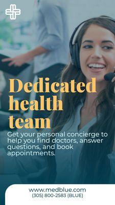 Our health concierge team books your doctor appointments!