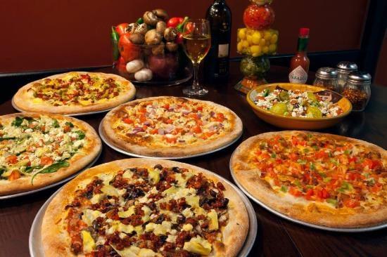 We offer many savory gourmet pizzas