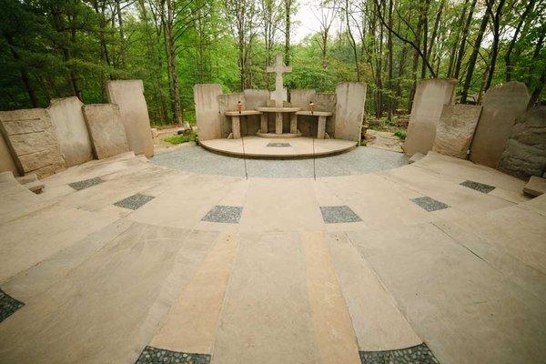 Indiana Outdoor Limestone Wedding Chapel