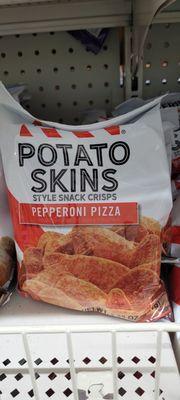 Pepperoni pizza potato skins.  Interesting product