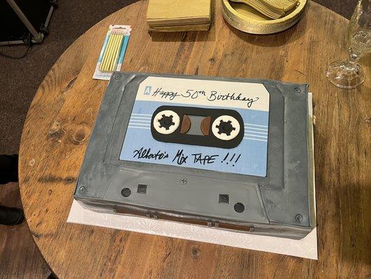 Mixed Tape Bday Cake