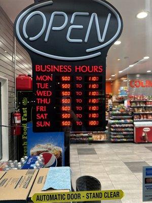 Opening hours