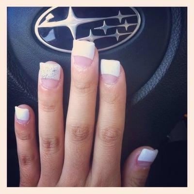 acrylic nails with glitter