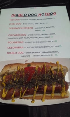 I just ate the Chicago Dog at the Funky Buddha 2 Year Anniversary!!!! Loved IT!!!!