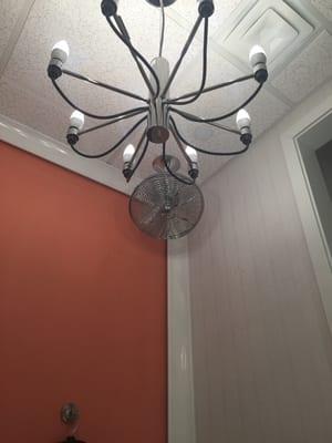 Every fitting room has a fan!