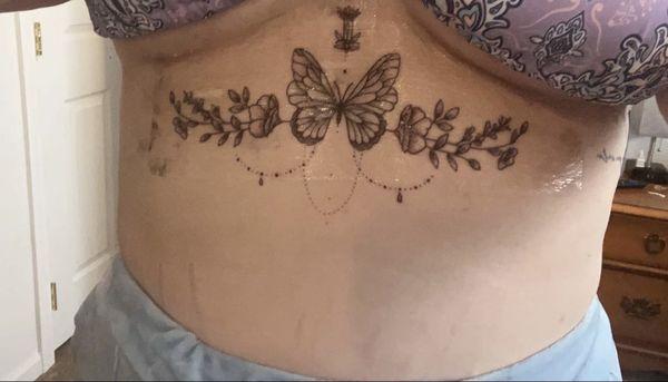 Sternum tattoo