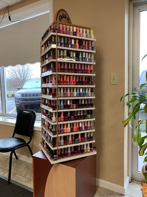 A lot of nail polish options