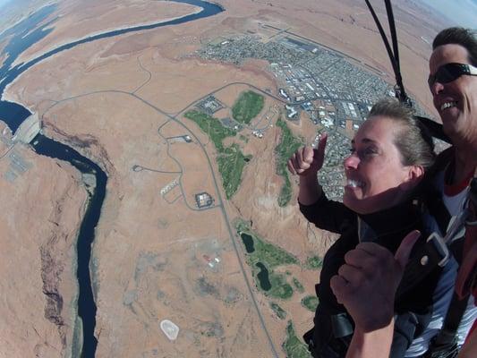 Miranda loving the view over Lake Powell!