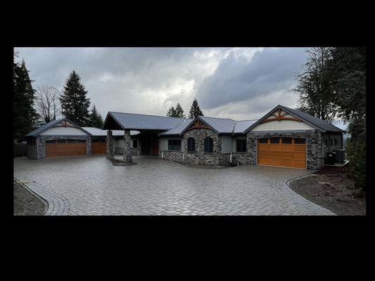 3400 SF custom home on Bluff Road in Sandy, Oregon, with a view of Mt. Hood.