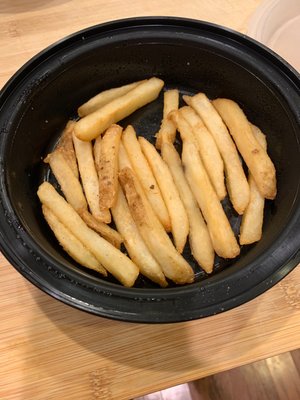 Side of fries - lol you can literally count how many is in here. What a joke