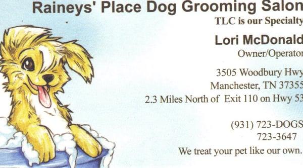 Raineys' Place Dog Grooming Salon