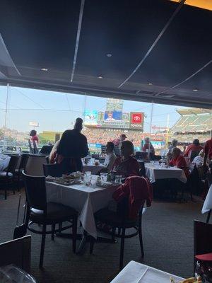 Dining inside the Diamond Club Restaurant