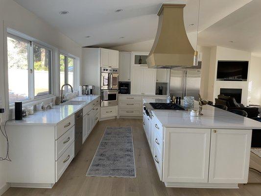 White painted kitchen cabinets