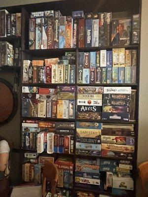 sweet board game library! (this is just one wall of many)