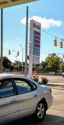 Sign said $2.79 a gallon. 20¢ cheaper than suburban price.